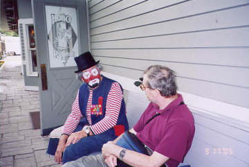 Tom and the hobo. Photo by Liz Keating, September 18, 2005